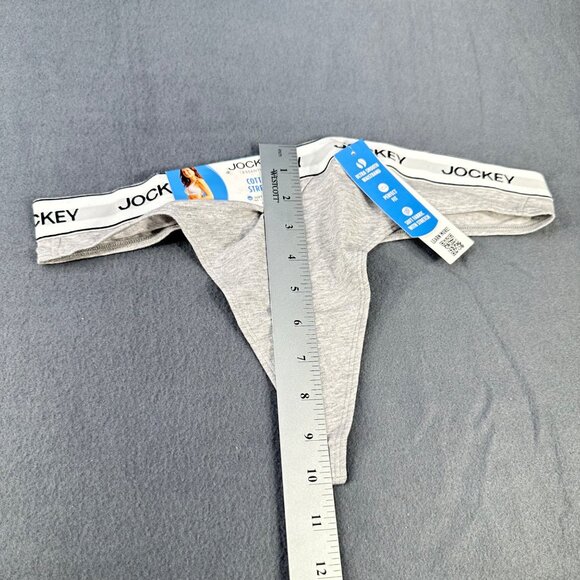 Jockey Women's Size XL Panty Thong Cotton Stretch Essentials Gray New With Tags - Picture 10 of 11